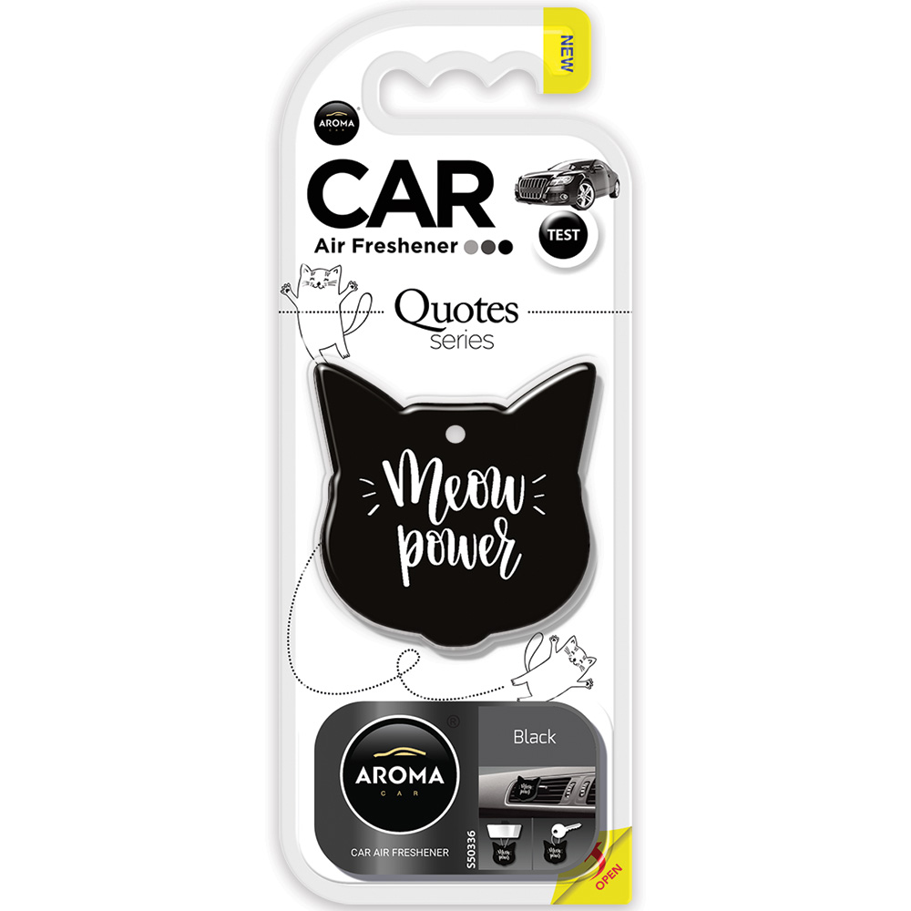 #83196 - Quotes Air Fresheners, 3-In-1. Black Scent