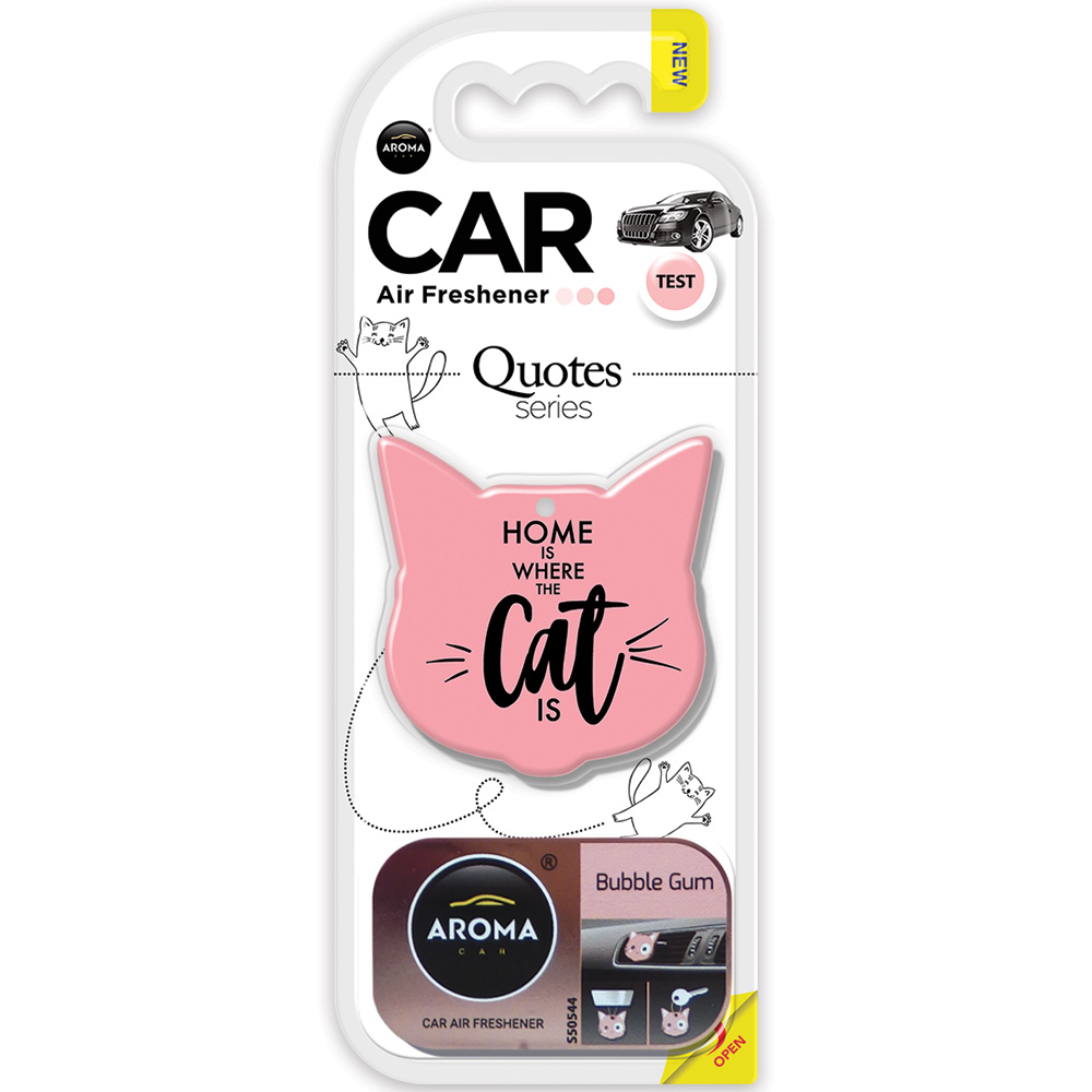 Quotes Air Fresheners , 3-In-1, Bubble Gum Scent
