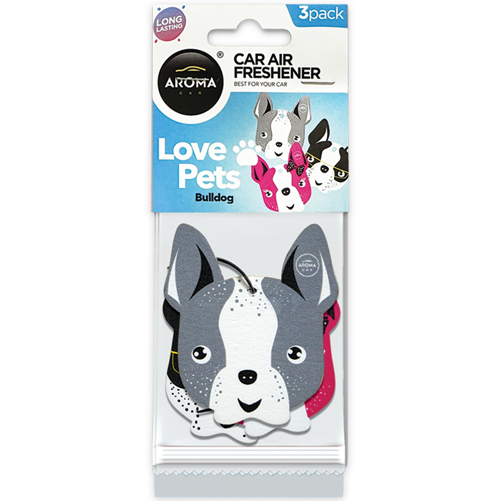 #83842 - 3Pack Love Pets / Bulldogs Air Fresheners