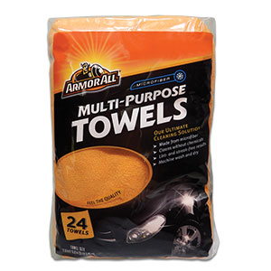 #17622 - Armor All Microfiber Towels, Assorted Colors. 24Pack.